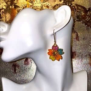 Handcrafted Multicolor Floral Drop Earrings